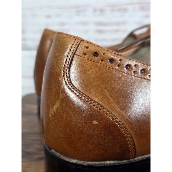 Stacy Adams Brown Leather Wingtip Oxford Dress Shoes Men's size 13 READ - Picture 6 of 10